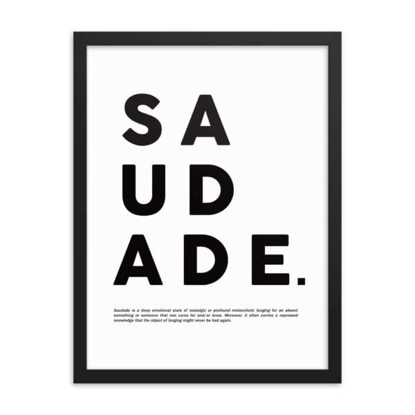 Saudade poster, Lisbon poster, lisbon print, Lisbon wall art